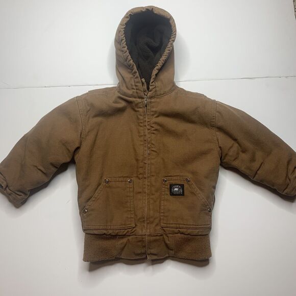 Youth Polar King By Key Brown Fleece Lined Insulated Jacket Toddler Size 4 T